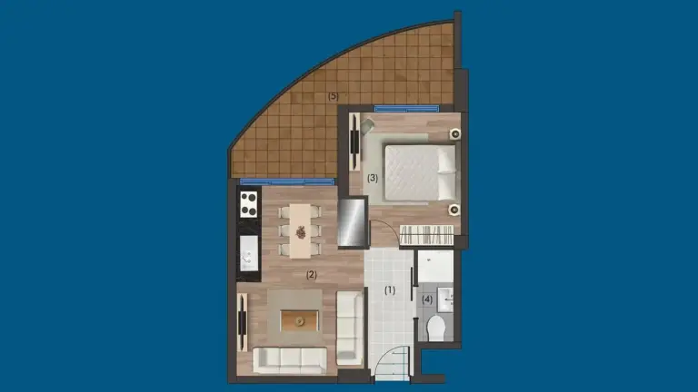 Apartment — דירת 1+1 מרוהטת עם נוף פנורמי להרים – אדלווייס