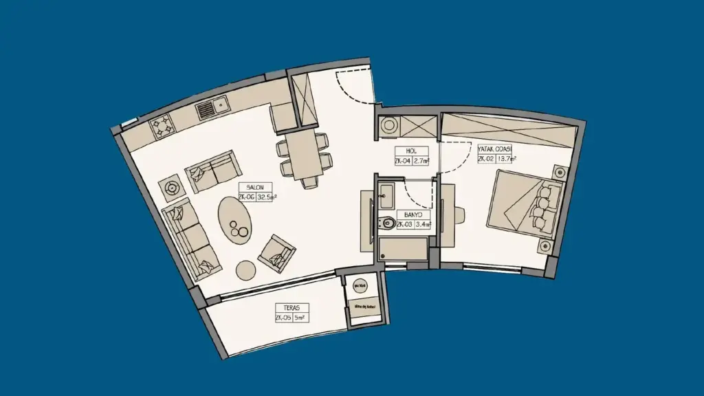 Apartment — Moderne Apartments mit Meerblick in Girne zu verkaufen – PLAN B ab 120.000 £