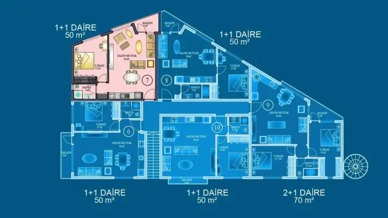 Apartment — Mountain Hill 2: Panoramiczne Widoki na Morze w Alsancak