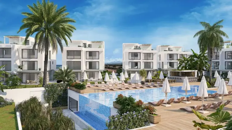 Apartment — Salos Beach 1-Slaapkamer Appartement met Terras, 66m²