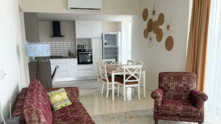 Apartment — استودیو مبله کامل با منظره دریا در اقامتگاه آبلیه – قبرس شمالی