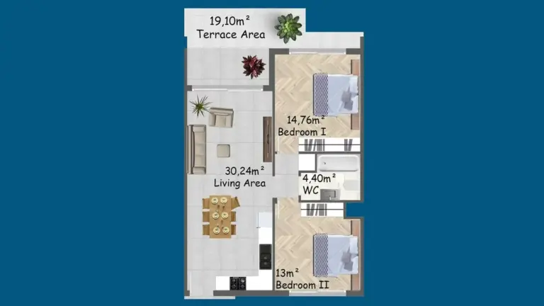 Apartment — باغ‌های معلق قبرس شمالی – زندگی لوکس در شمال قبرس