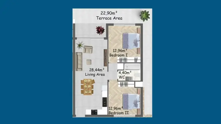 Apartment — باغ‌های معلق قبرس شمالی – زندگی لوکس در شمال قبرس