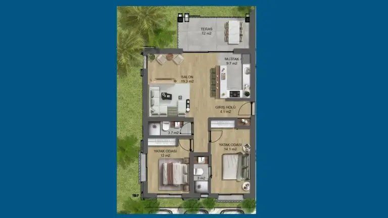 Apartment — JACARANDA LIFE TUZLA – Moderne Apartments und Villen in Tuzla, Bezirk Famagusta