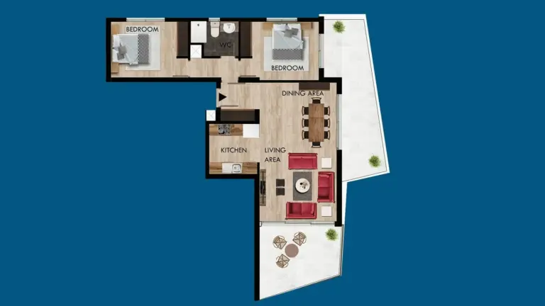 Apartment — Luxe Studio met Zeezicht bij Sky Deluxia Life – Investeer in uw Droomwoning, 47m²