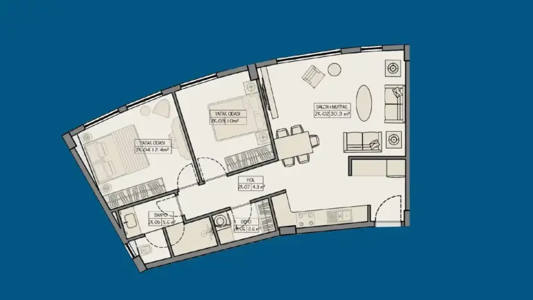 Apartment — Nowoczesne apartamenty z widokiem na morze na sprzedaż w Girne – PLAN B od 120 000 £