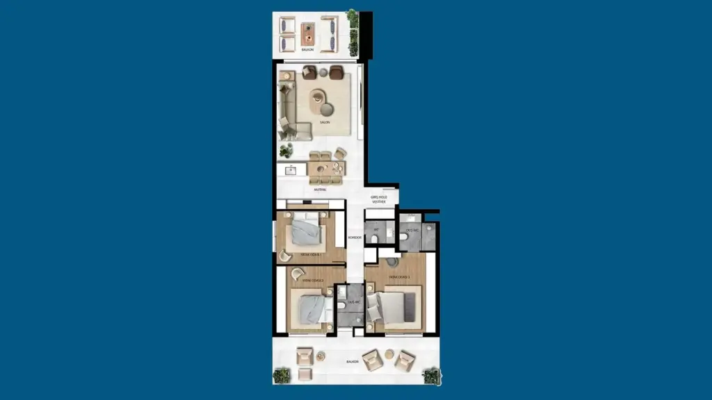 Apartment — Courtyard Platinum: Luxe Leven in Boaz, Noord-Cyprus Herdefinieerd