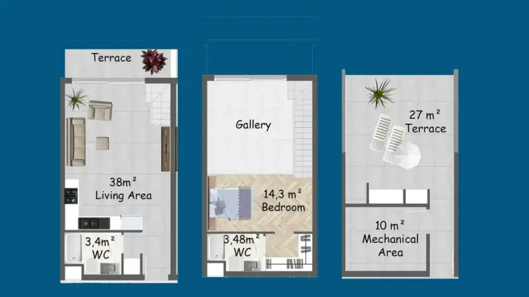 Penthouse — Golden Circle Village – Luksusowe życie w północnym Cyprze