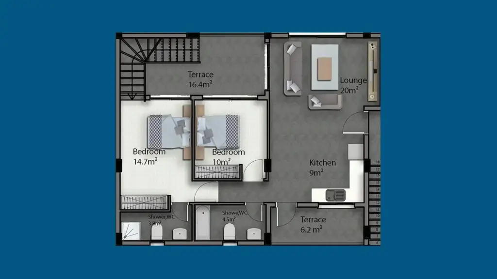 Penthouse — Palm Garden Apartments in Esentepe from £215,000