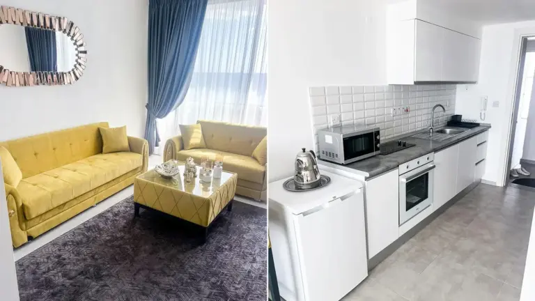 Studio — Volledig Gemeubileerd Studio met Zeezicht in Abelia Residence – Noord-Cyprus