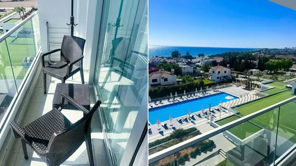 Студия с видом на море, полностью меблированная, в Abelia Residence – Северный Кипр