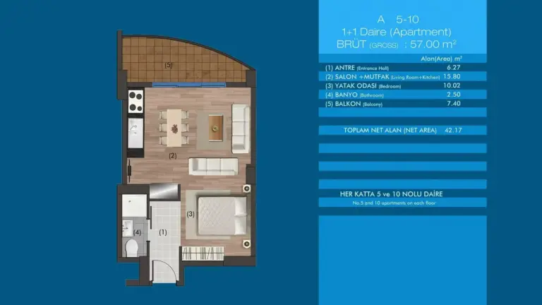 Studio — Furnished 1+1 Apartment with Panoramic Mountain Views – Edelweiss