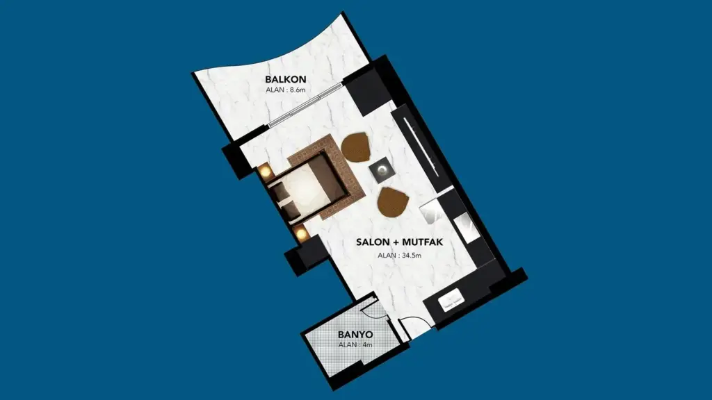 Studio — Umeblowany apartament 1+1 z panoramicznym widokiem na góry – Edelweiss