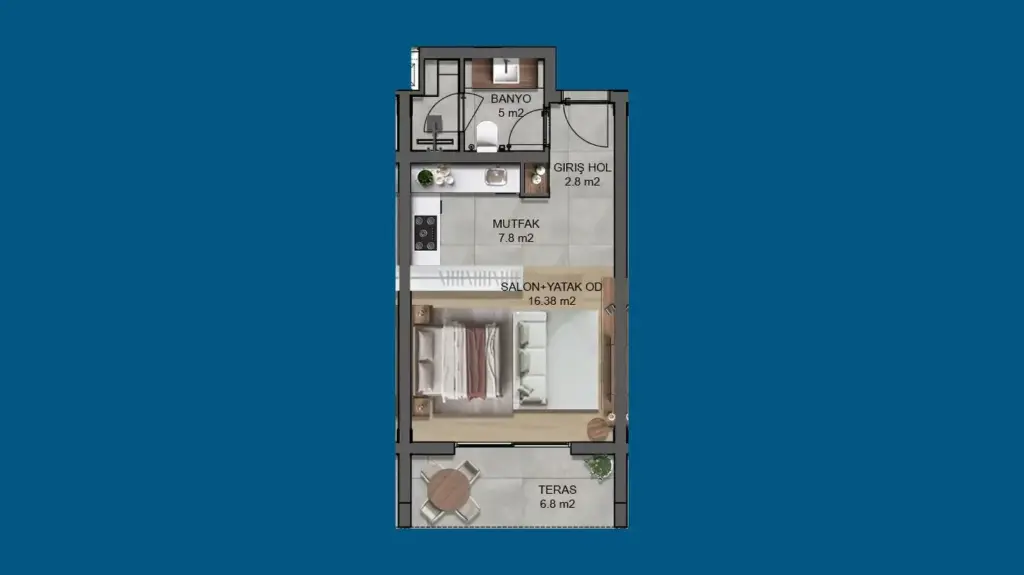 Studio — JACARANDA LIFE TUZLA – דירות ווילות מודרניות בטזלה, מחוז פמגוסטה