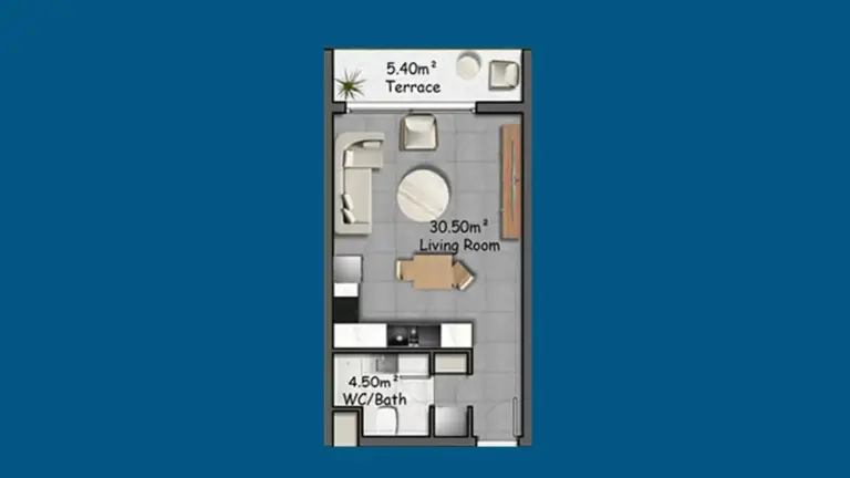 Studio — Sunny Hill Village – آپارتمان‌های لوکس در قبرس شمالی