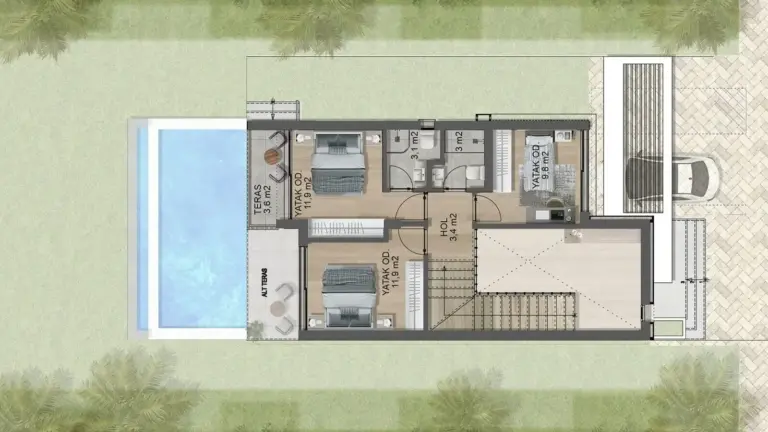 Villa — JACARANDA LIFE TUZLA – Moderne Appartementen en Villa's in Tuzla, District Famagusta
